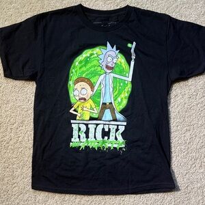 Rick and Morty Black Kids T-Shirt